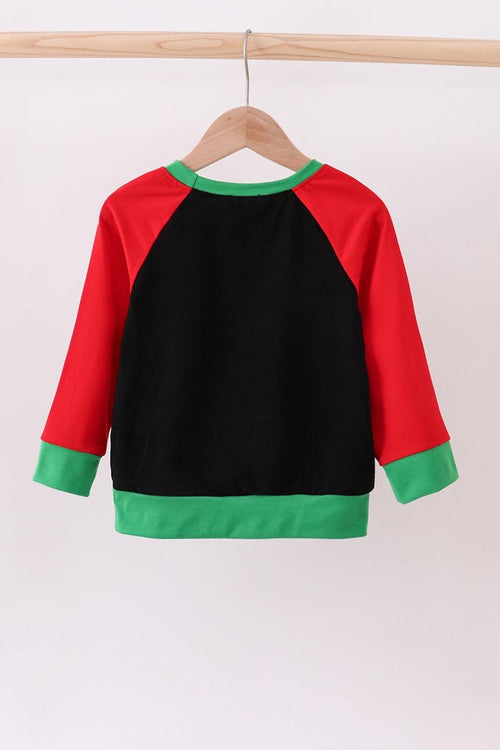 Black dinosaur print top