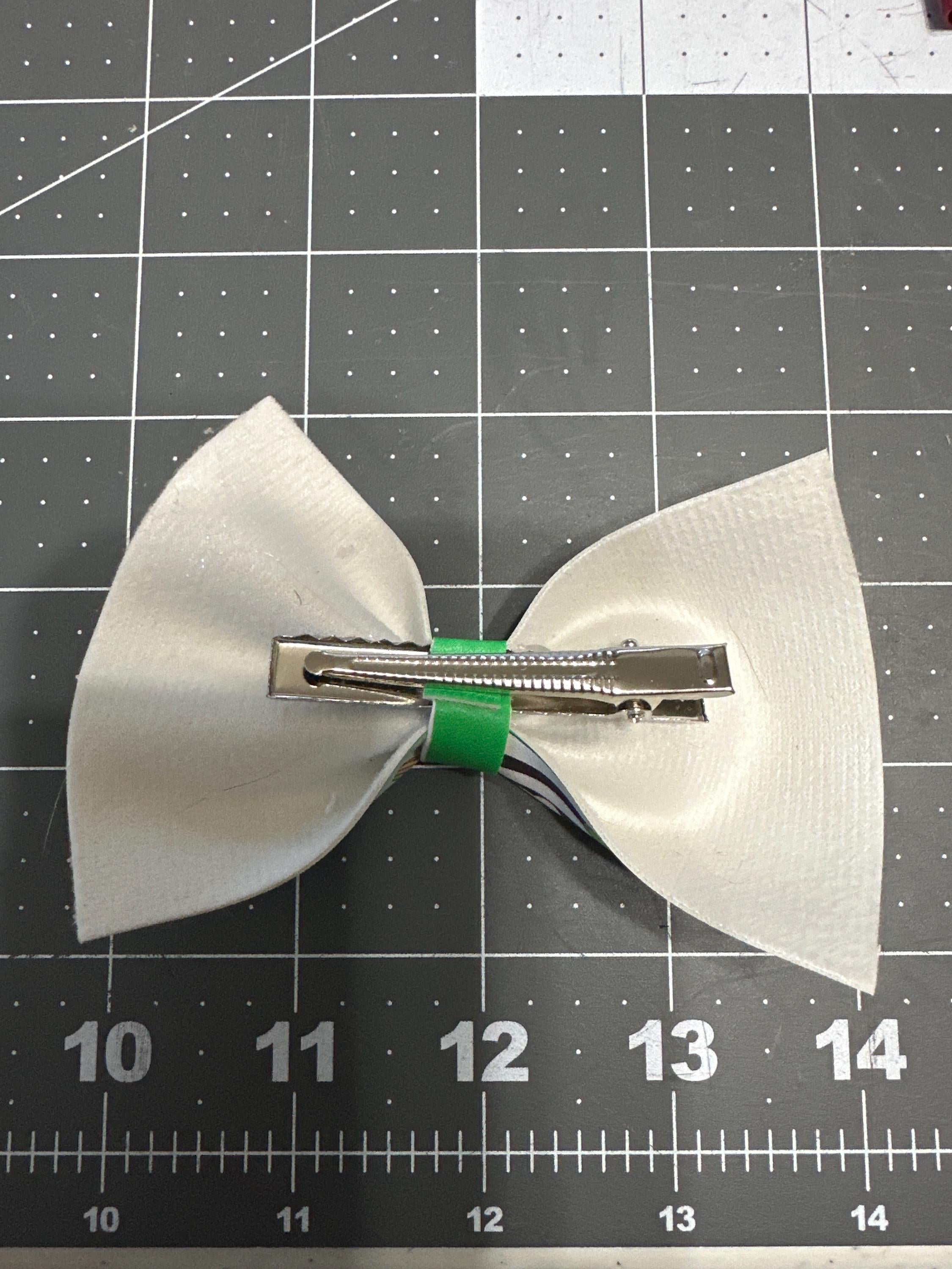 St Patrick's Day Hair Bow, Luck Faux Leather Clip