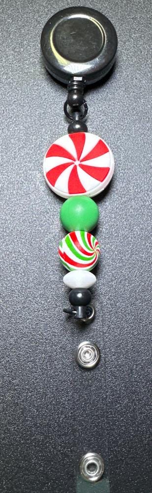 Beaded Retractable Lanyard