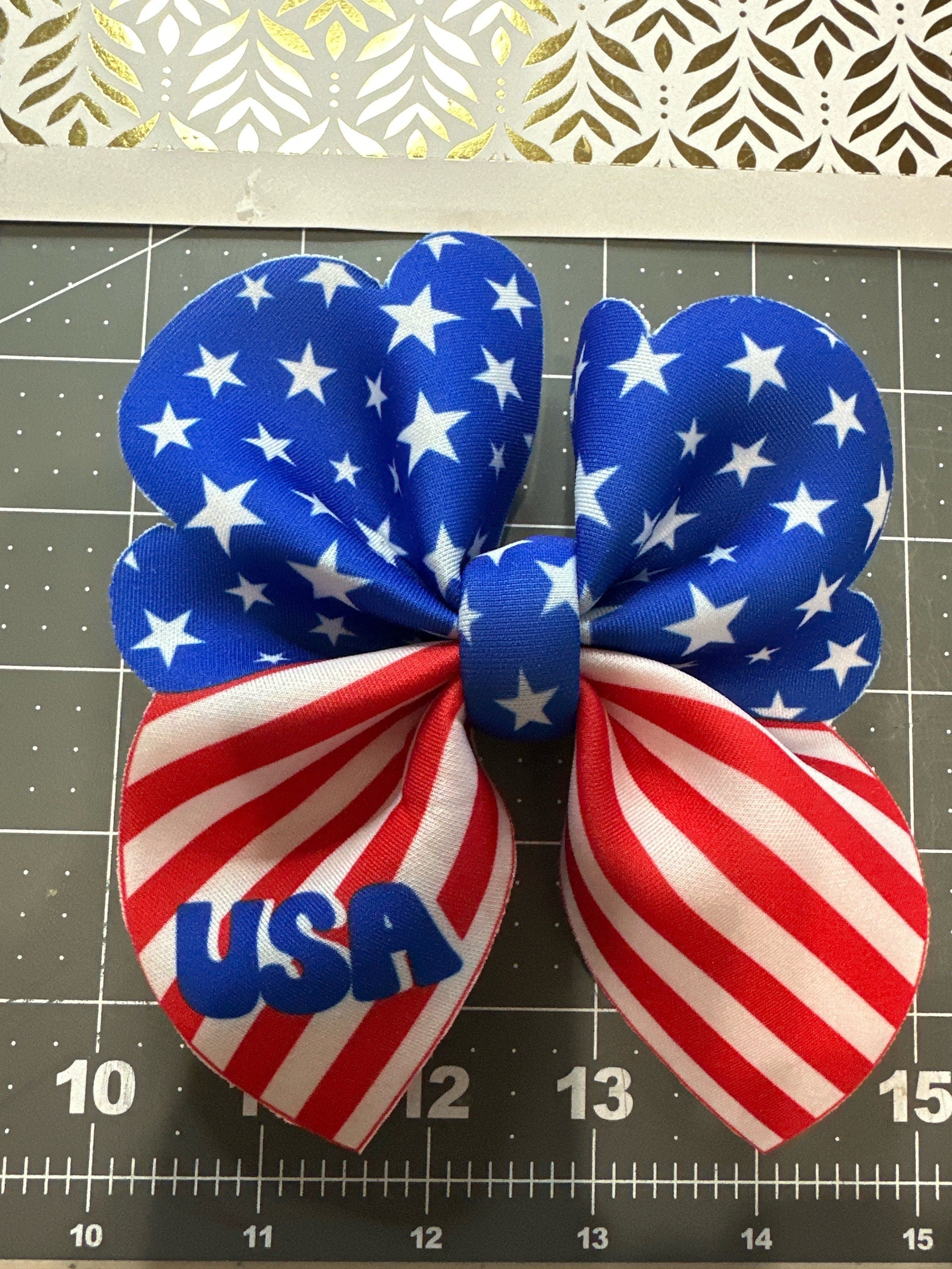 USA Spirit Shapes Bubble Neoprene Hair bows