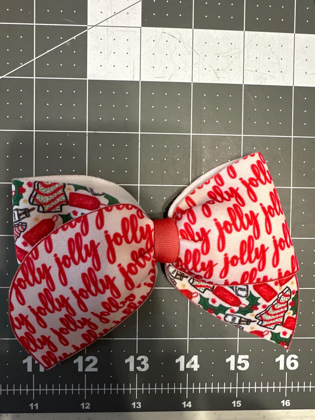 Jolly Reindeer Sailor Neoprene Hair Bows
