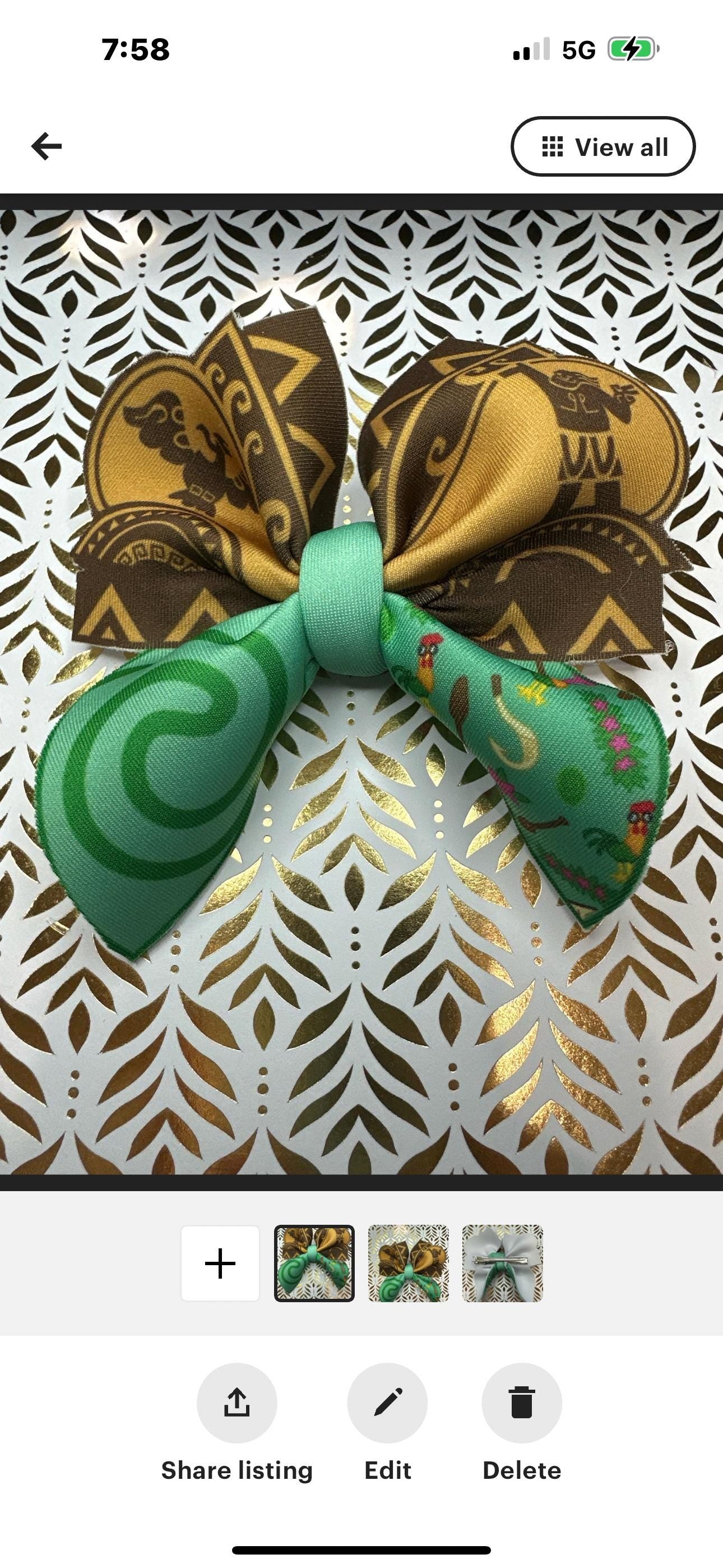 Moana Bubble Hair bow