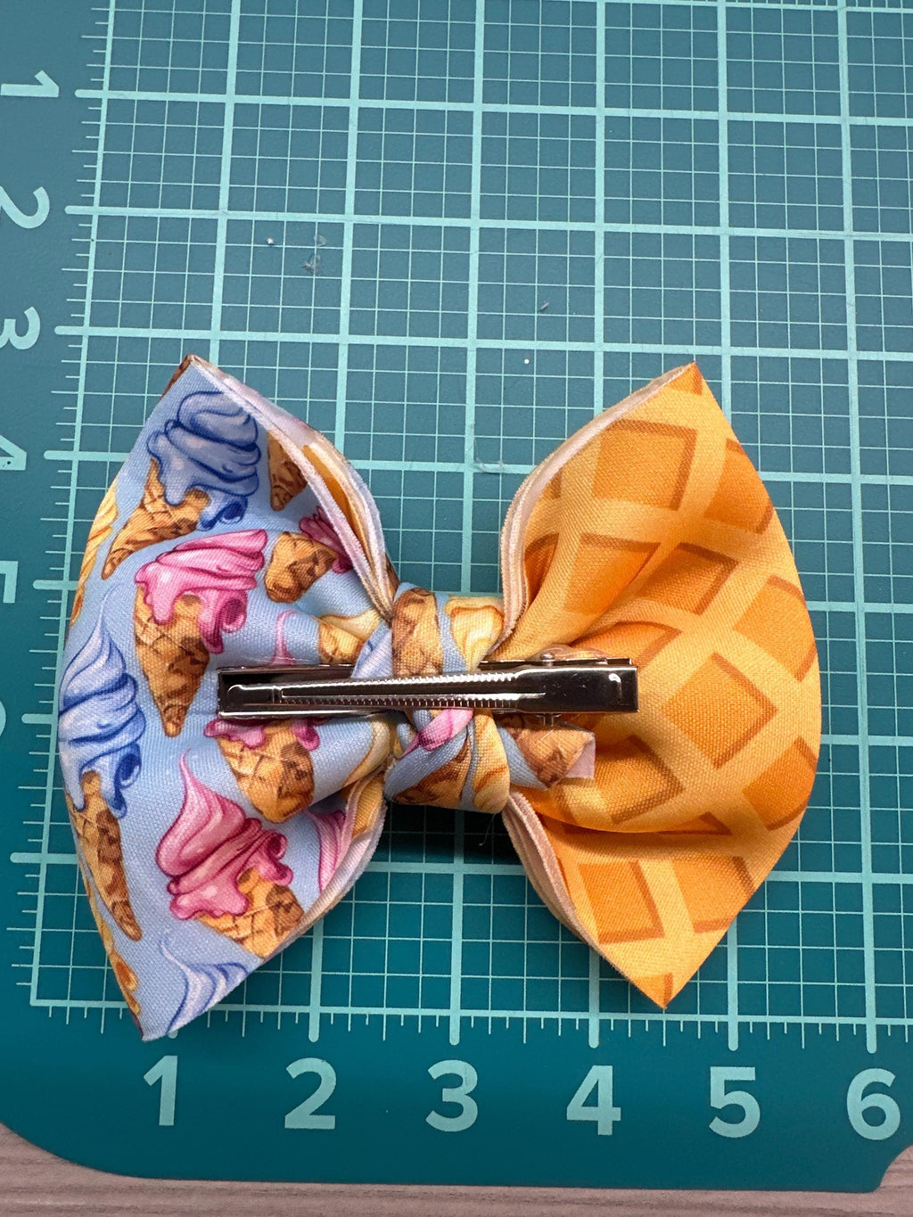 Ice Cream Treats Pinch Fabric Hair bow