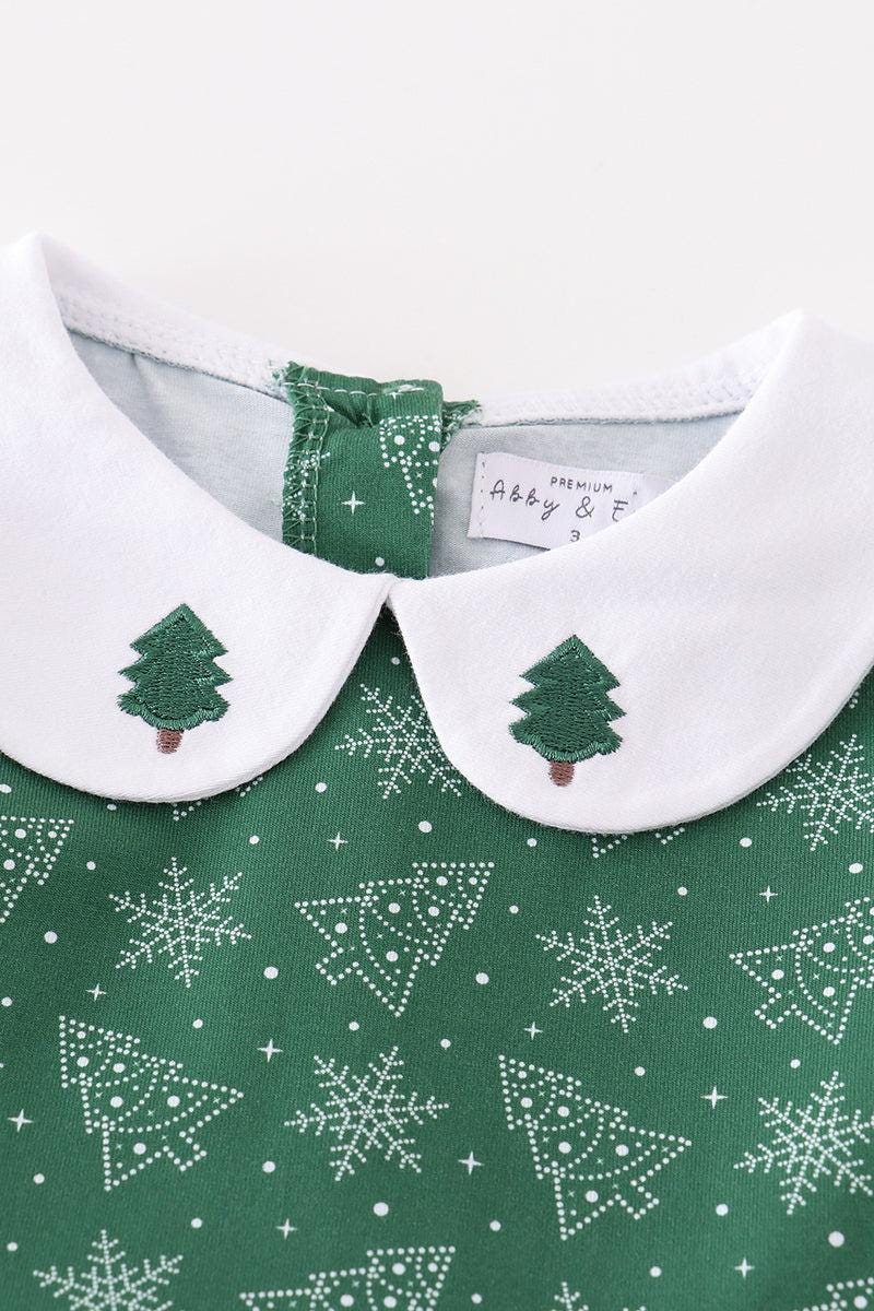 Green Christmas Tree Holiday Dress