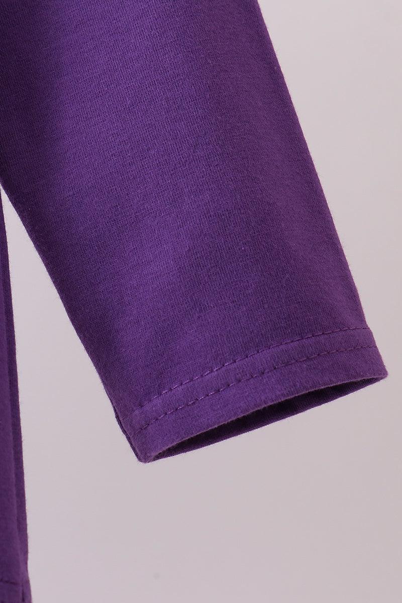 Purple LSU 01 applique top