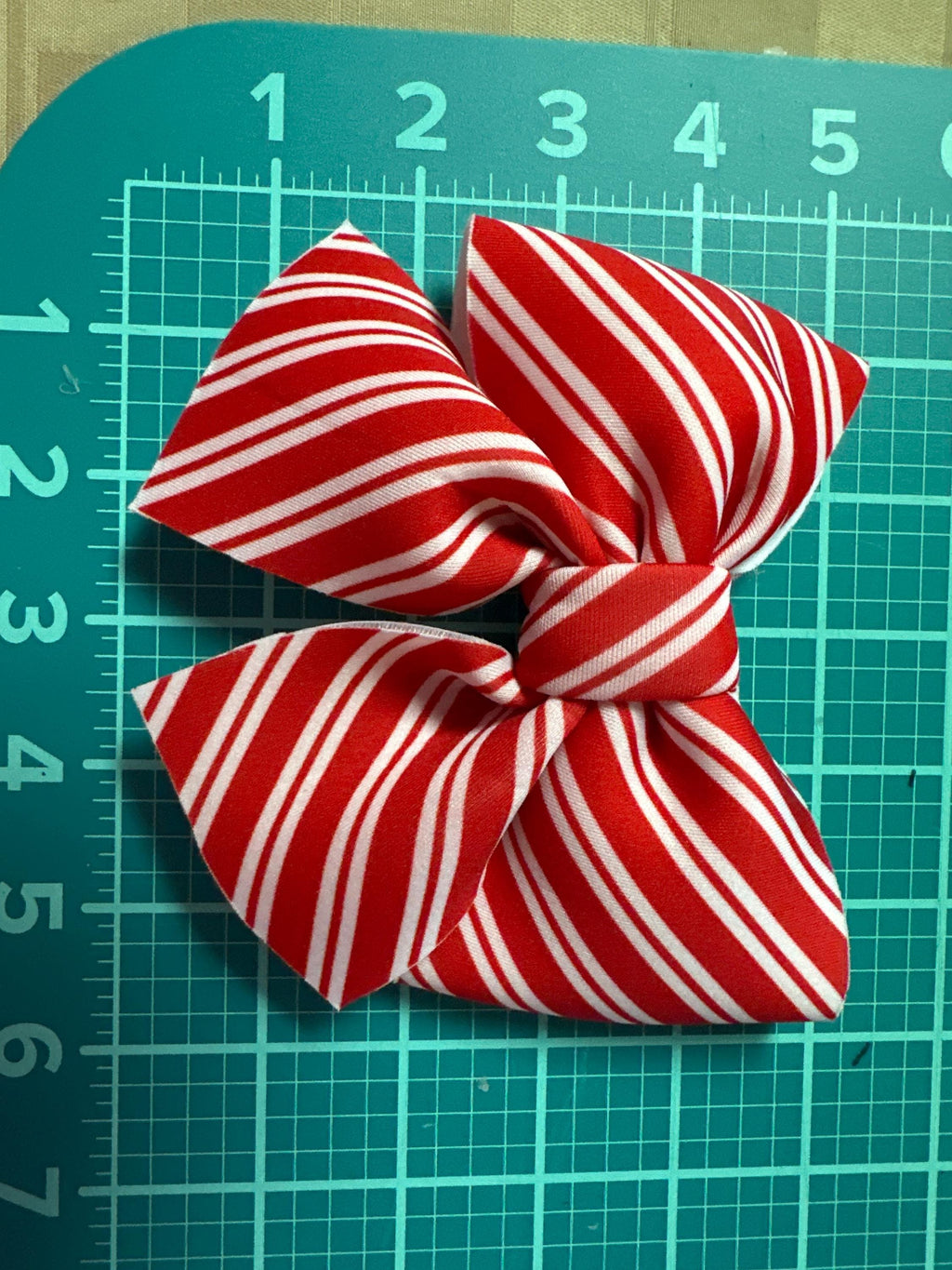 Candy Canes & Stripes Layered Neoprene Hair Bows