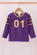 Purple LSU 01 applique top