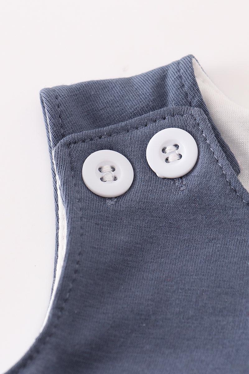 Blue Embroidery Jonjon, fall pumpkins