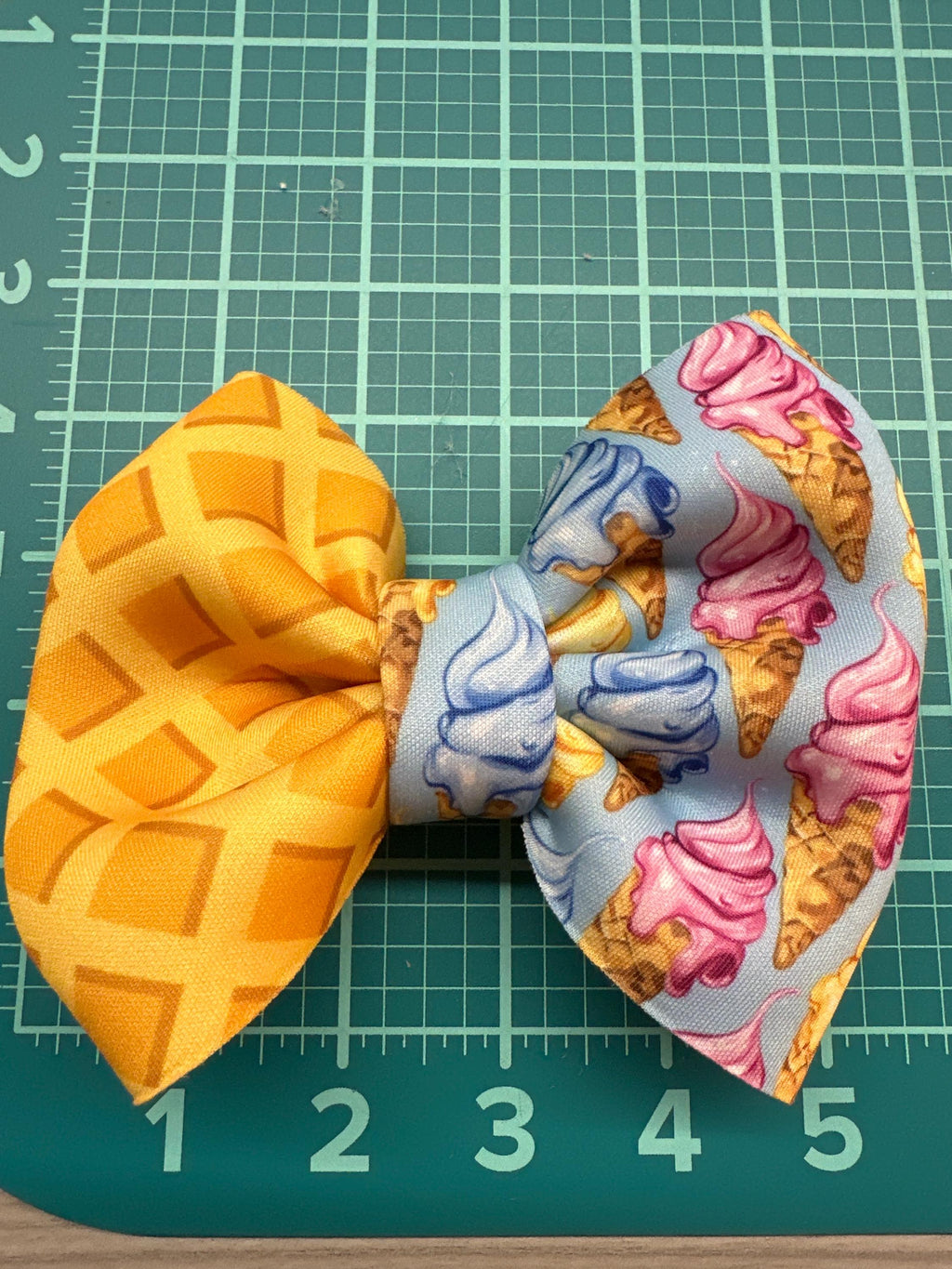 Ice Cream Treats Pinch Fabric Hair bow