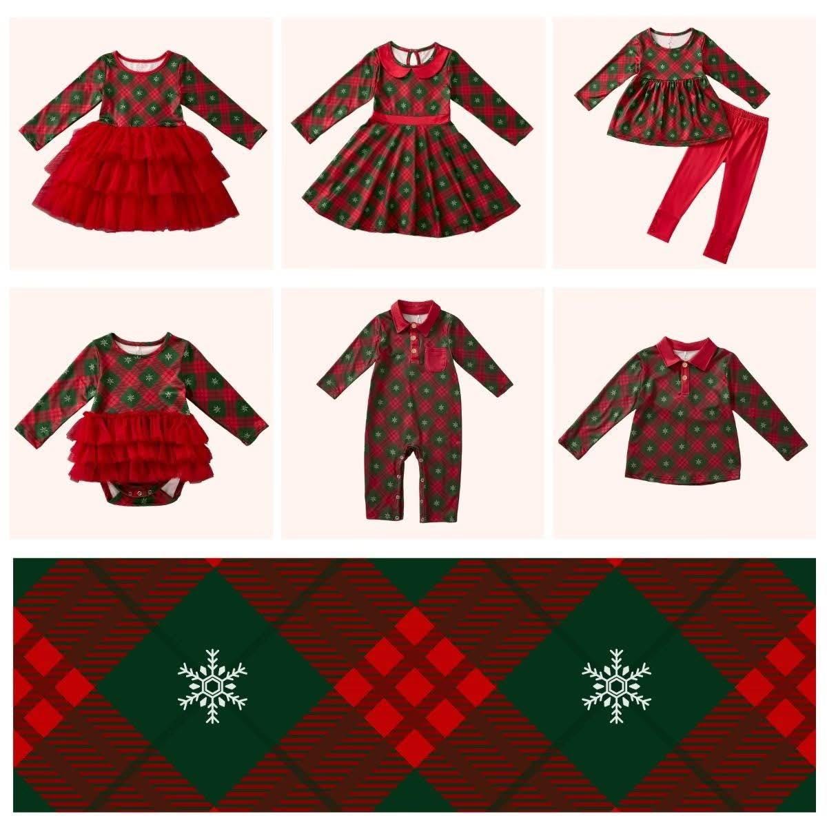 Christmas Plaid Boy Top