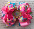 Handmade Easter Peeps Hair Bow for Girls in Bright Colors