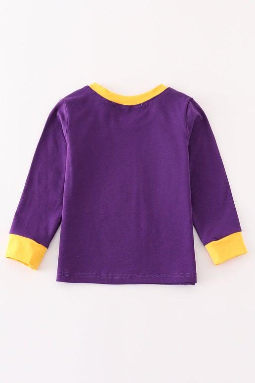 LSU tiger bow girl Long sleeve top