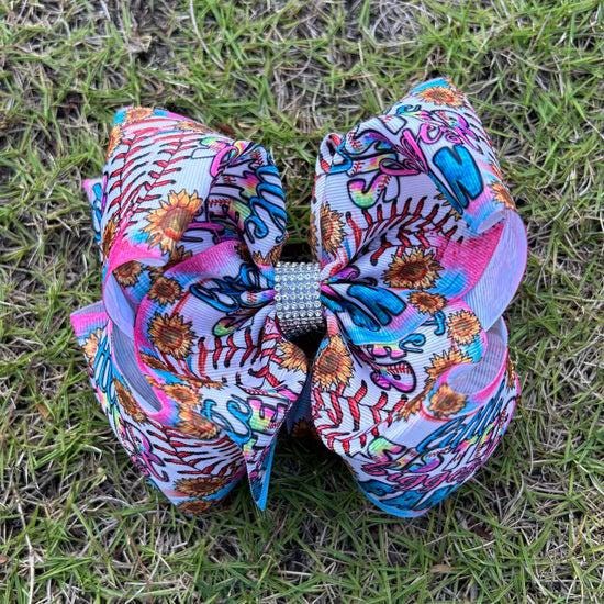 Little Sister Biggest Fan! Printed Bow
