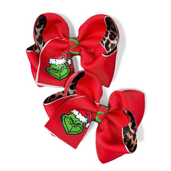 Christmas Grinch mini bows.