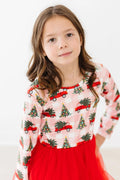 Christmas Tree Farm Long Sleeve Tutu dress