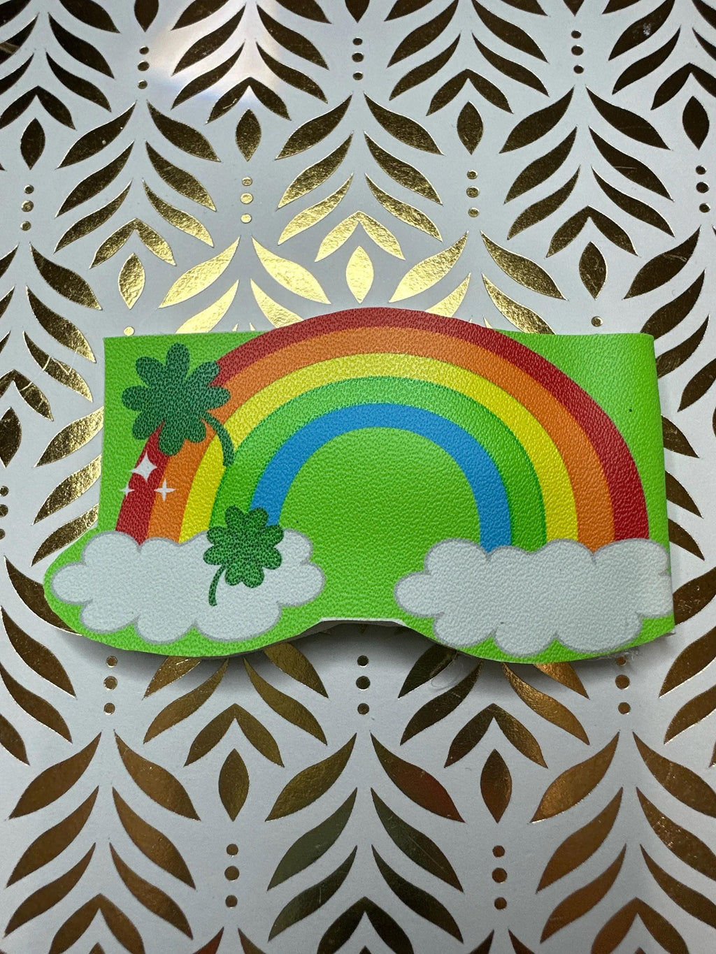 Lucky Leprechaun Faux Leather Hair Clip