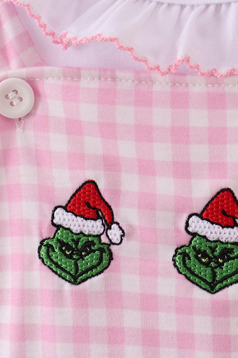 Pink grinch embroidery Outfits