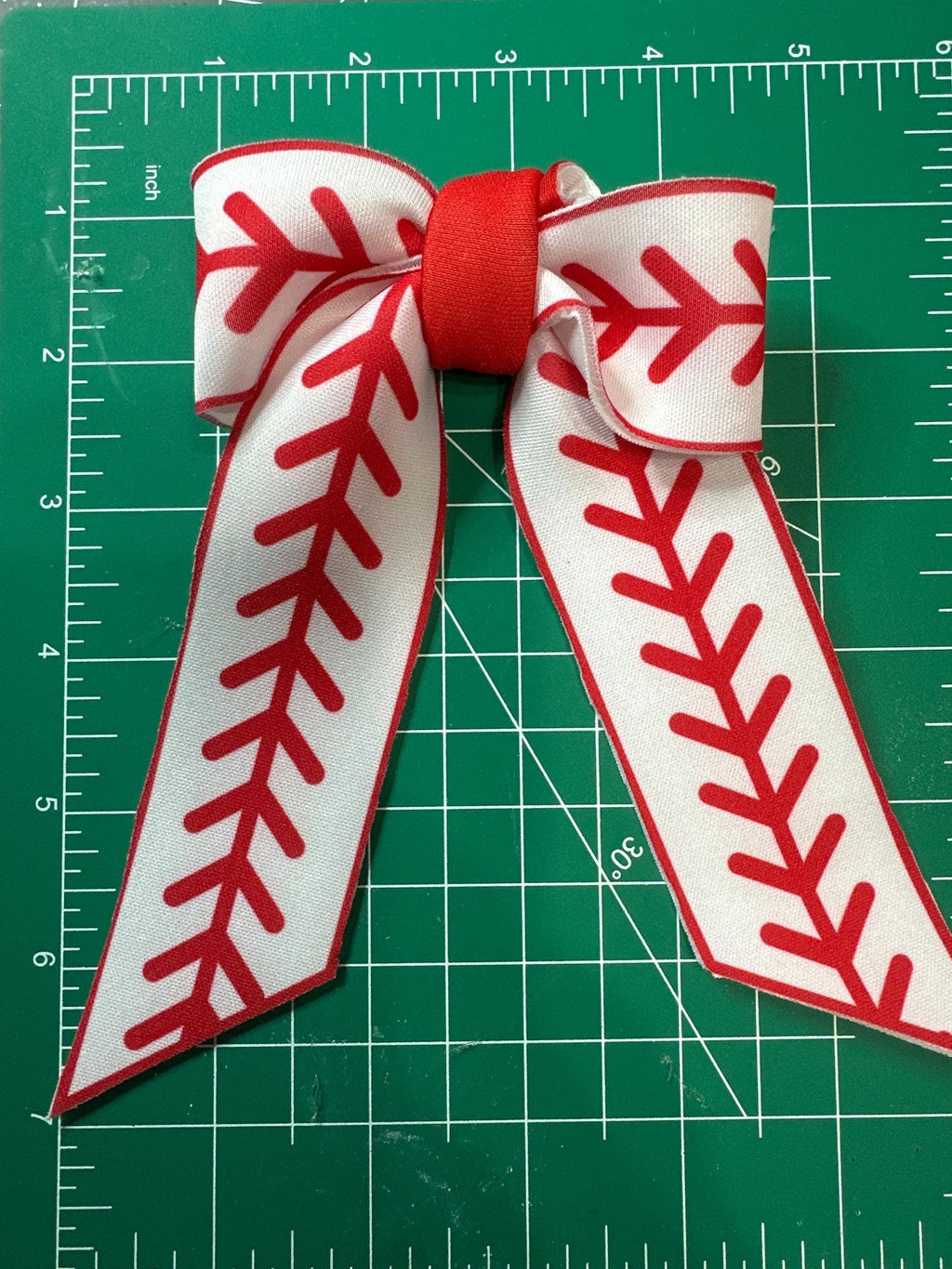 Sports Collection Long Tail Neoprene Hair bow