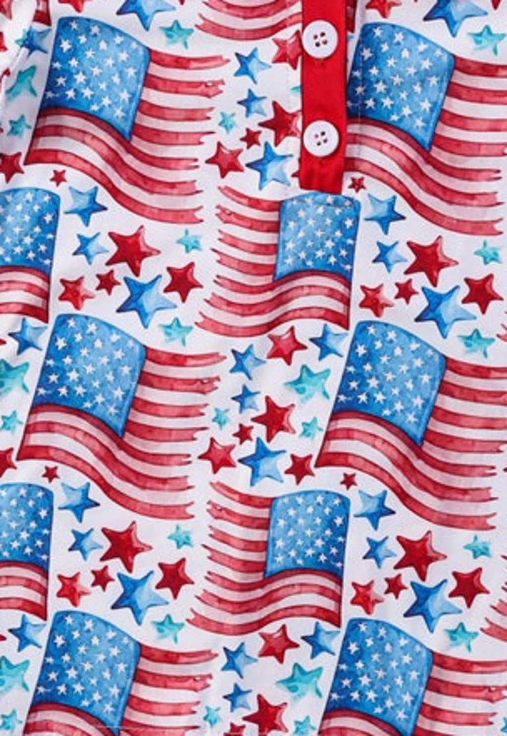 Patriotic flag print boy shirt