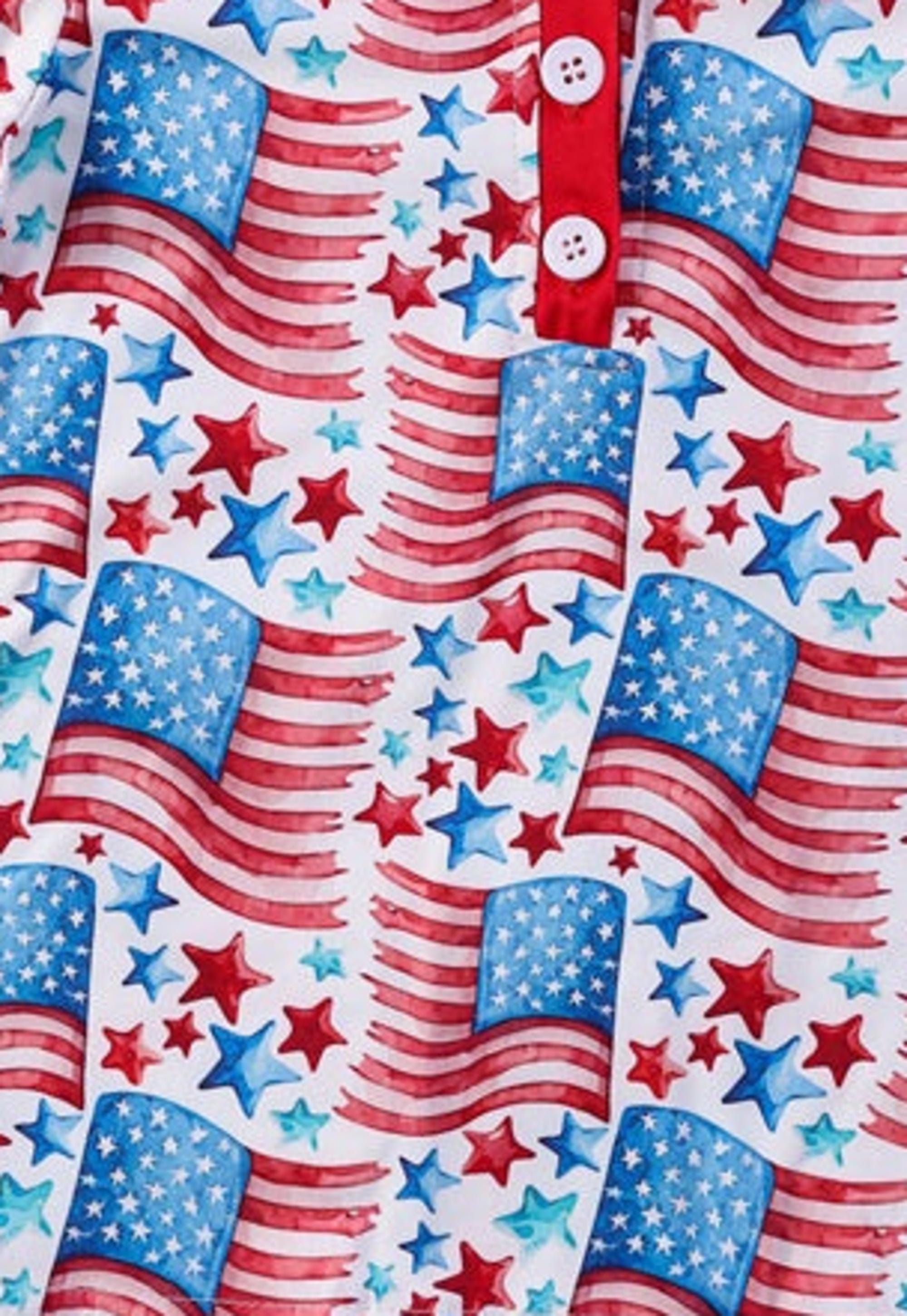 Patriotic flag print boy shirt