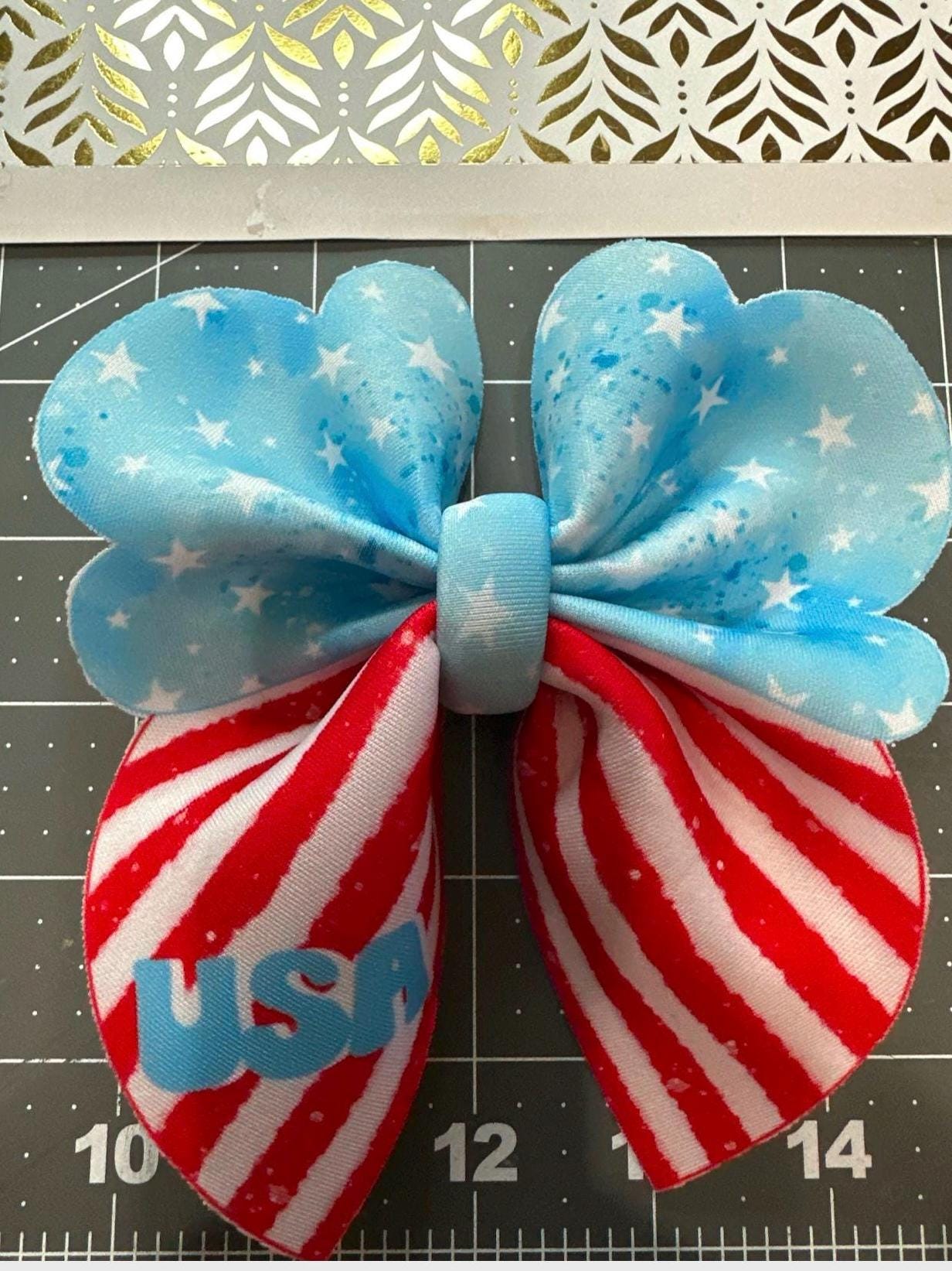 USA Spirit Shapes Bubble Neoprene Hair bows