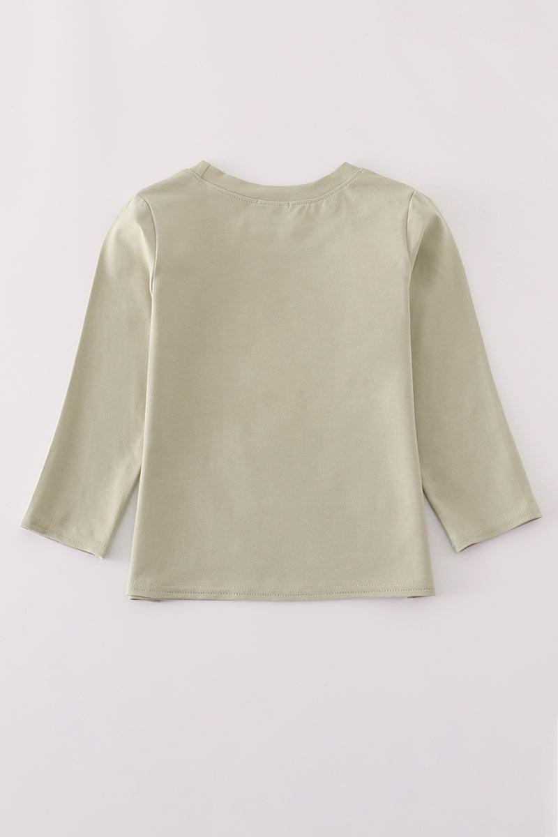 Cream excavator applique top