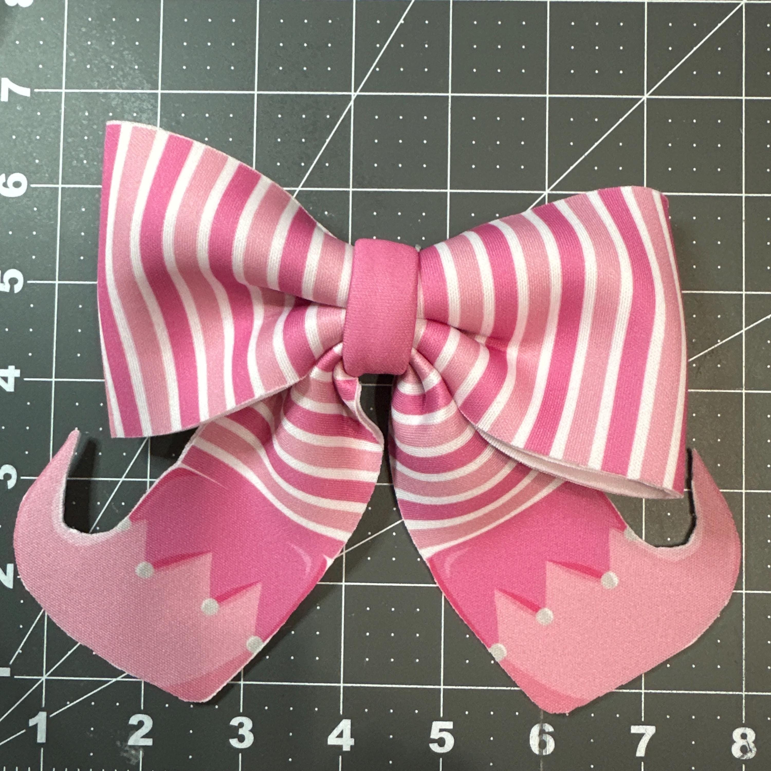 Elf Stockings Layered Neoprene Hair Bows