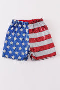 Patriotic Sequin Women's Shorts: 4th of July Celebration