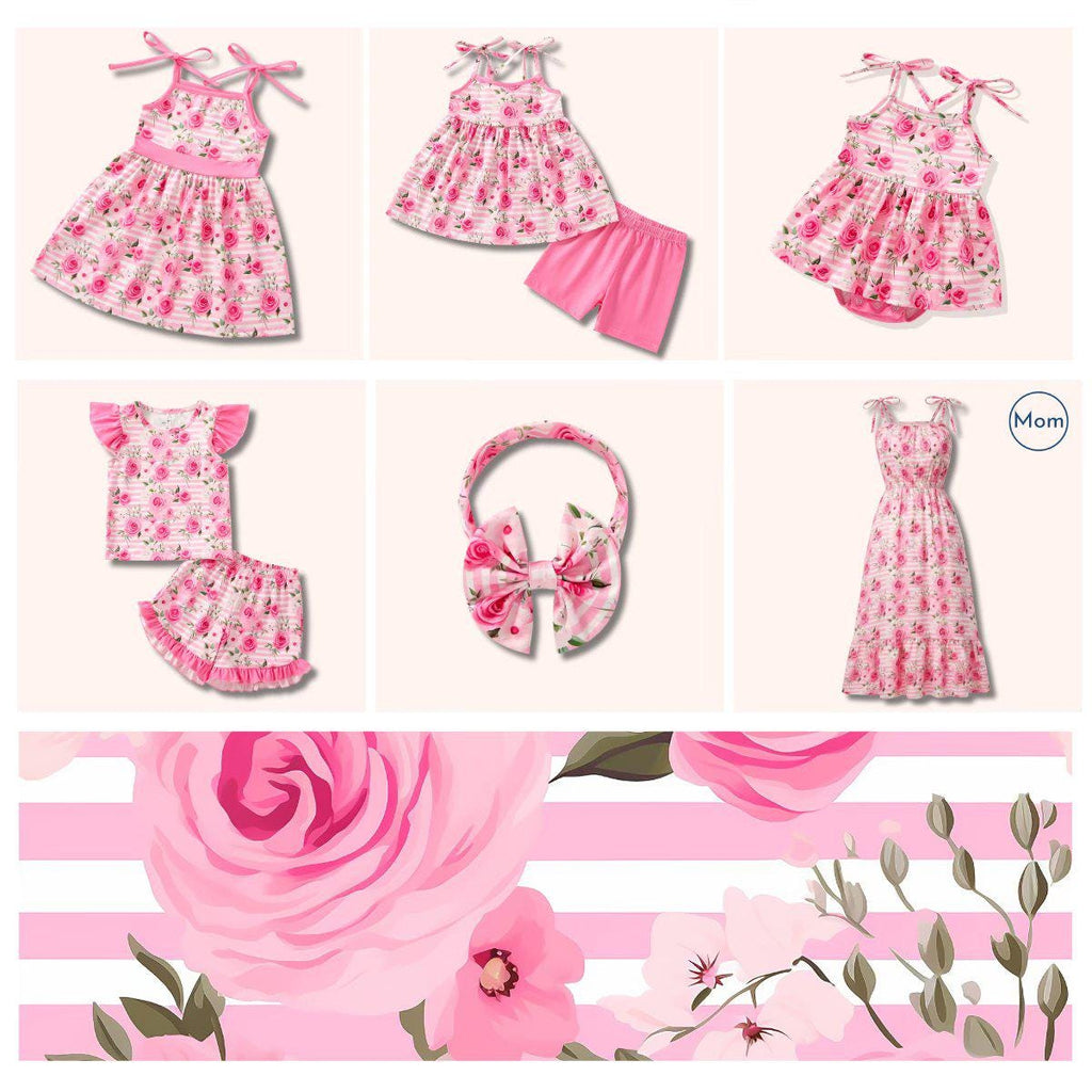 Pink Posies - Shorts Set