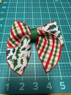 Coquette Christmas Sailor Neoprene Hair Bows