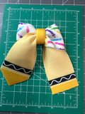 Scattered Crayons Sailor Neoprene Hair Bows
