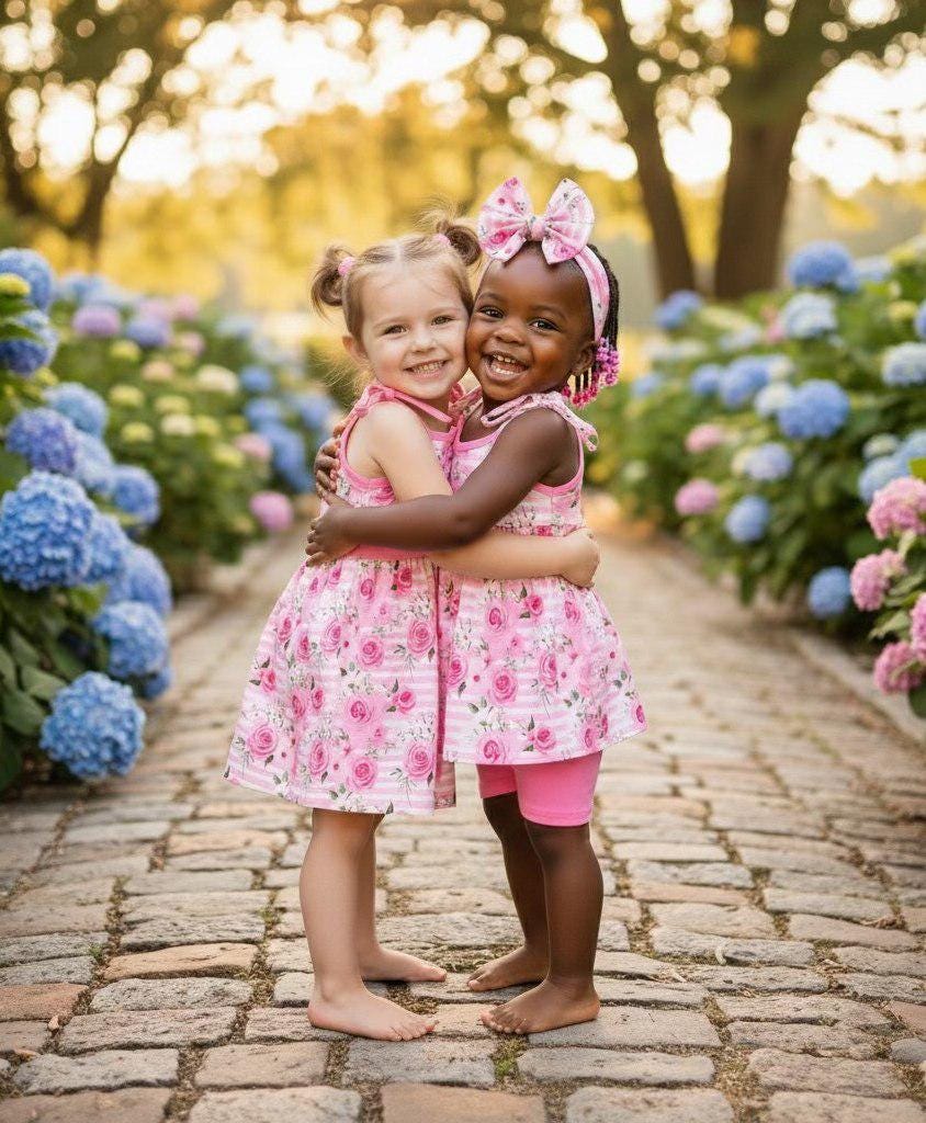 Pink Posies - Shorts Set